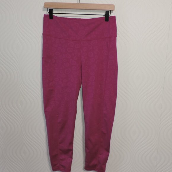 LILLY PULITZER LUXLETIC Top & Leggings Set sz M/L Pink & Wine - Picture 8 of 16